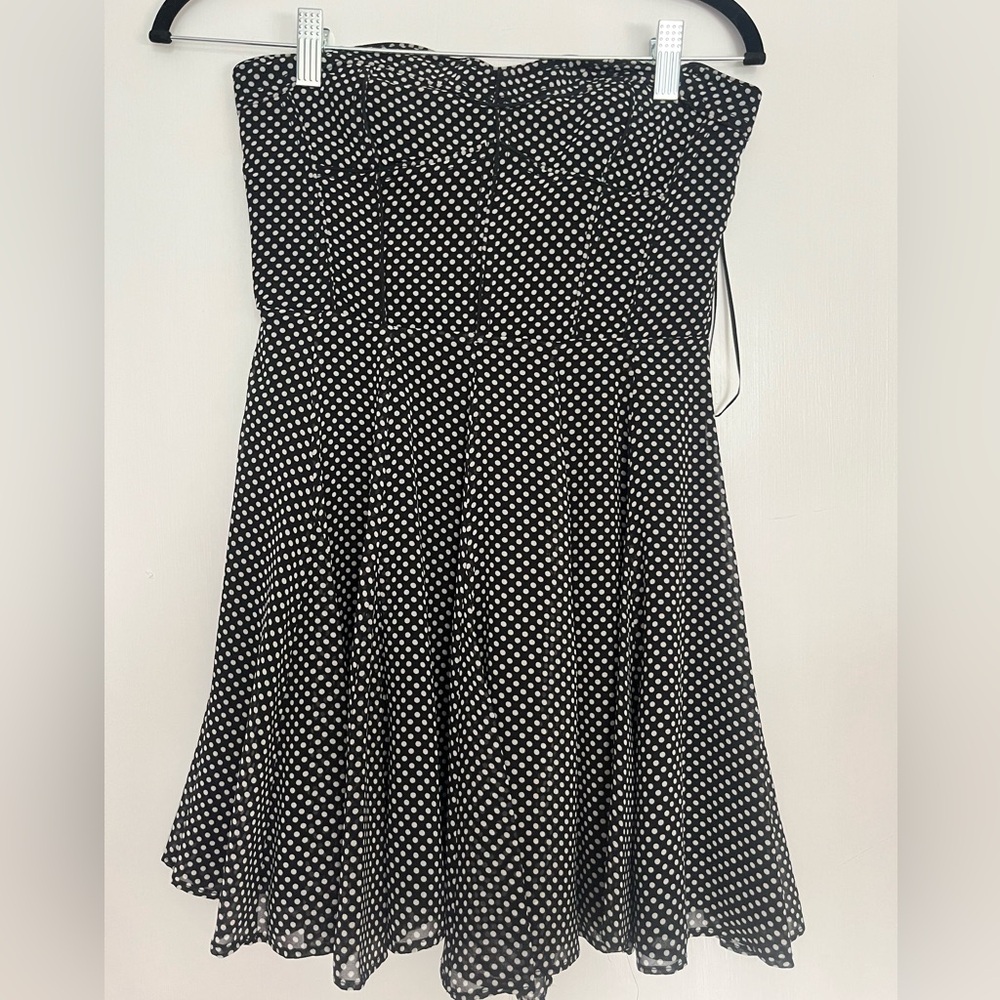 Zara Strapless Polka Dot Mini Dress